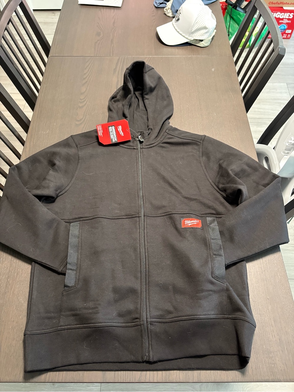 Milwaukee Men’s Black Zip-Up Hooded Sweatshirt